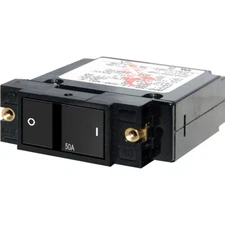 Blue Sea Systems 7408 Single Pole 2" Flat Rocker Circuit Breaker 50A Small Case