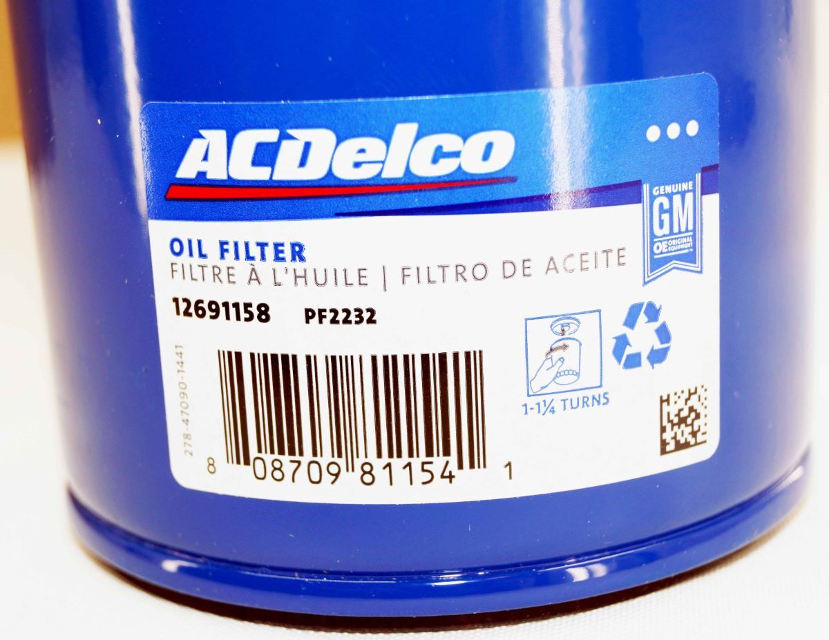 Genuine OEM Engine Oil Filter ACDelco PF2232 GM 12691158