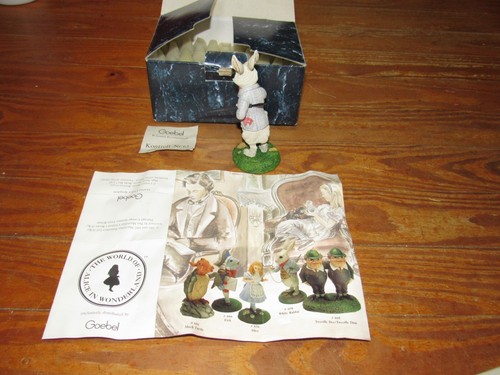Super Rare #658 GOEBEL'S Alice in Wonderland WHITE RABBIT Figurine w/ Box + MORE - Picture 3 of 6