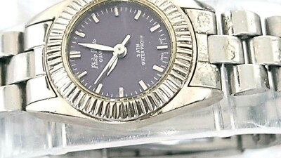 Philip Persio Quartz Silver-Tone Blue-Dial Womens Watch  display picture 1