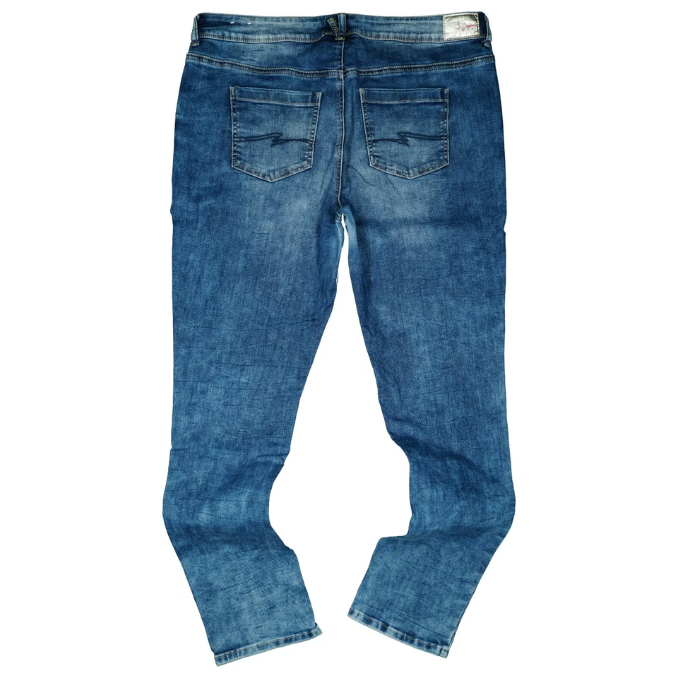 Street One Damen super Stretch Jeans Hose straight Leg 48 W36 L32 blau Übergröße - Bild 4 von 4