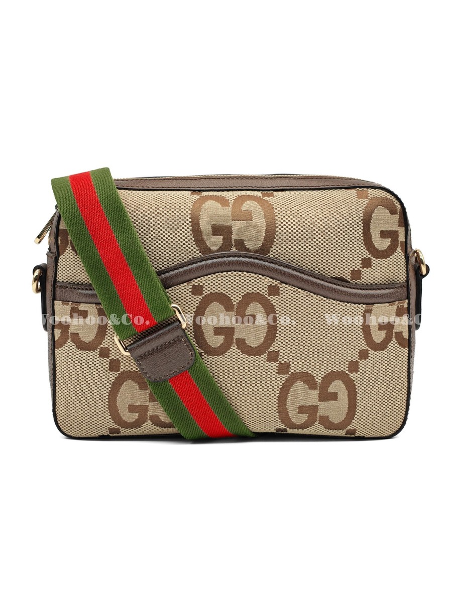 Gucci Jumbo Double G Big Old Flower Logo Crossbody Bag Unisex 10x2