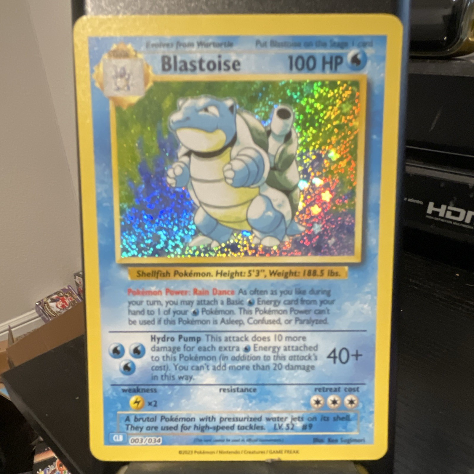 2023 Pokemon Blastoise 3/34 Classic Collection Holo English 