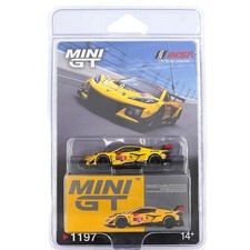 MINI GT #1197 - YELLOW - 2025 CHEVY CORVETTE Z06 GT3.R #4 IMSA DAYTONA 24HRS