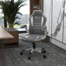 Racing Gaming Chair Height Adjustable Swivel Chair with Flip Up Armrests