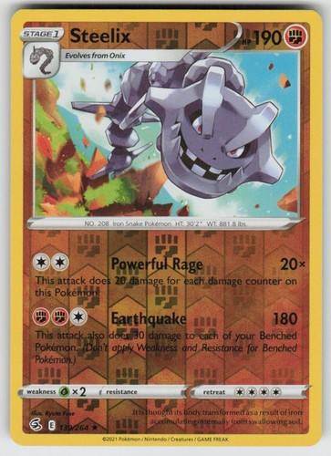 PO-04 Reverse Holo Steelix 139/264 Rare Fusion Strike Near Mint