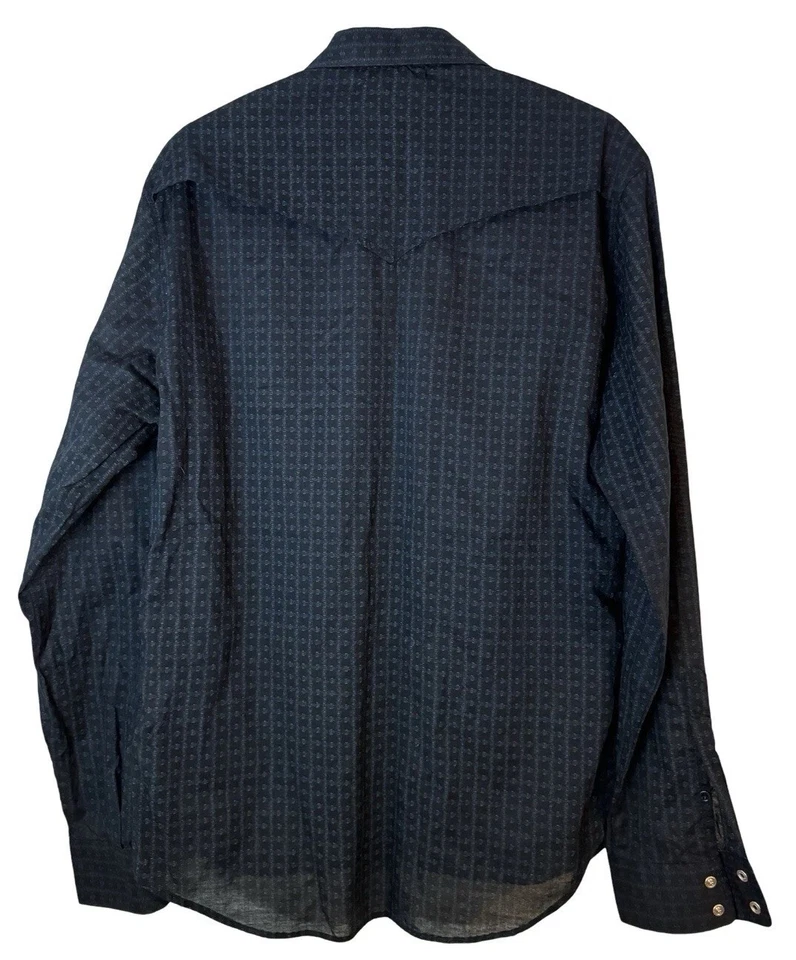 Disfraz CNC Camisa de Vestir Nacional Abotonada Para Hombres 34/48 Perla A Presión Súper Azul Foto 4 de 4