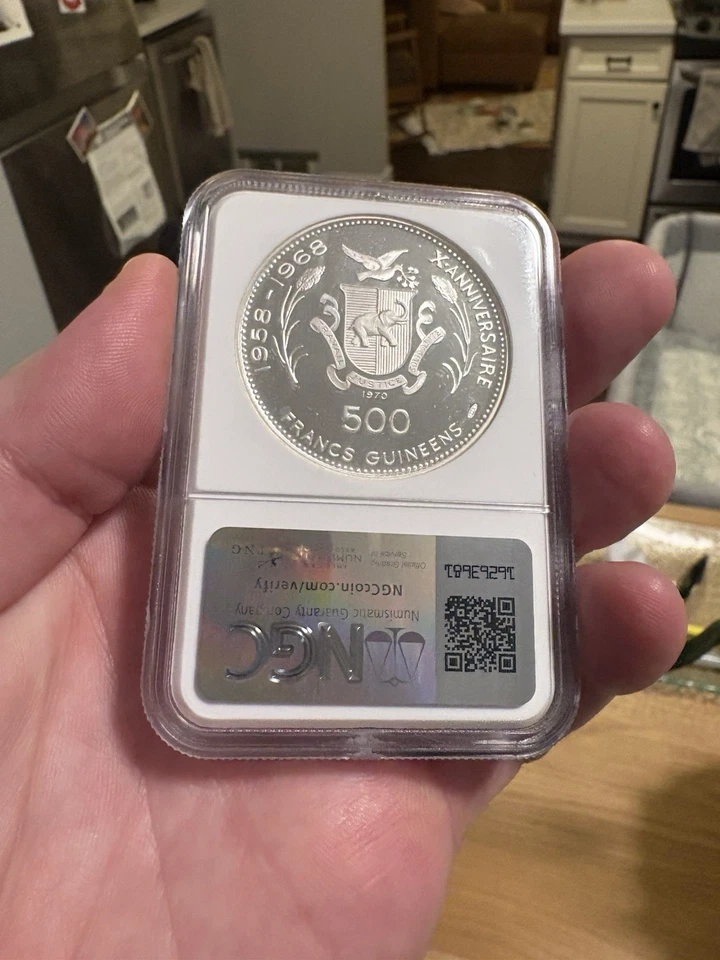 1970 Munich Olympics S500F, 500 francs silver Coin, NGC graded PF69 ultra cameo  - Image 4 of 4