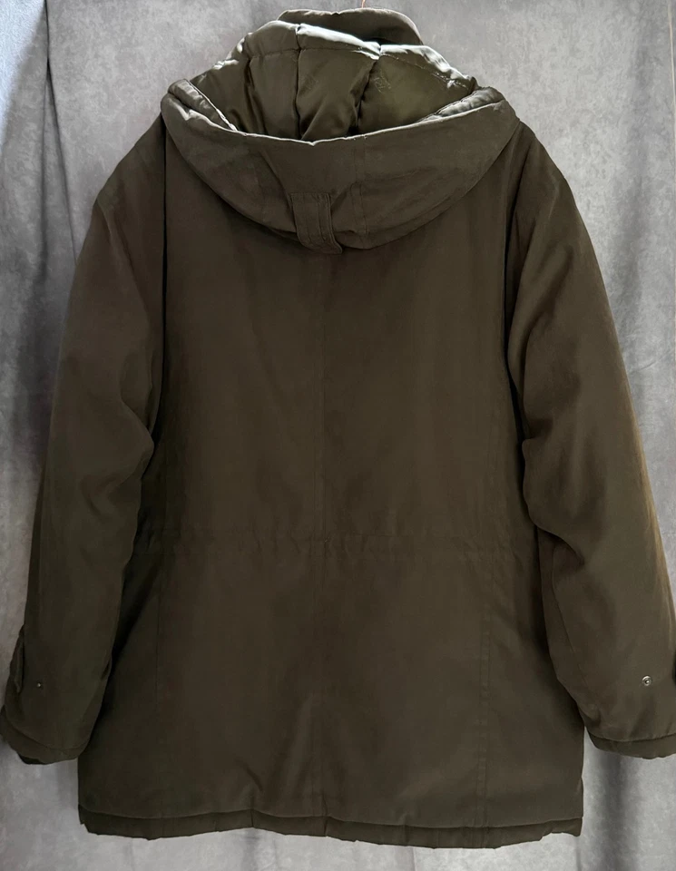 Abrigo Parka de Invierno Estilo Plumón RFT Rainforest Para Hombre L Marrón/Oliva Aislado Foto 2 de 4