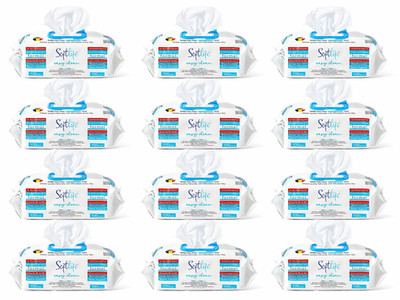 Softlife Oberflächen-Reinigungstücher mit Bleichmittel Easy Clean Blau 12x