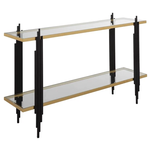 Uttermost Empire Cityscape Console Table - Picture 3 of 5