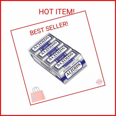 ALTOIDS Arctic Peppermint Breath Mints Hard Candy Bulk, 1.2 oz Tin (Pack of 8)