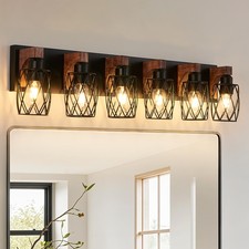 38" LED Vanity Light 6 Lights Farmhouse Wall Lamp Bathroom Mirror Sconce Fixture