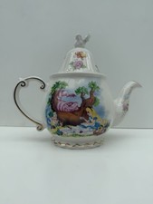 Disney Parks Alice in Wonderland Mad Hatter Cheshire Cat Ceramic Teapot - RARE