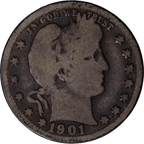 1901 25c Barber Quarter ~ Good Details