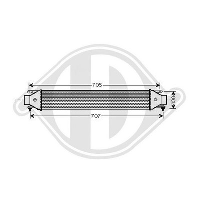 Ladeluftkühler Diederichs DCA1091 Diederichs Climate für Fiat