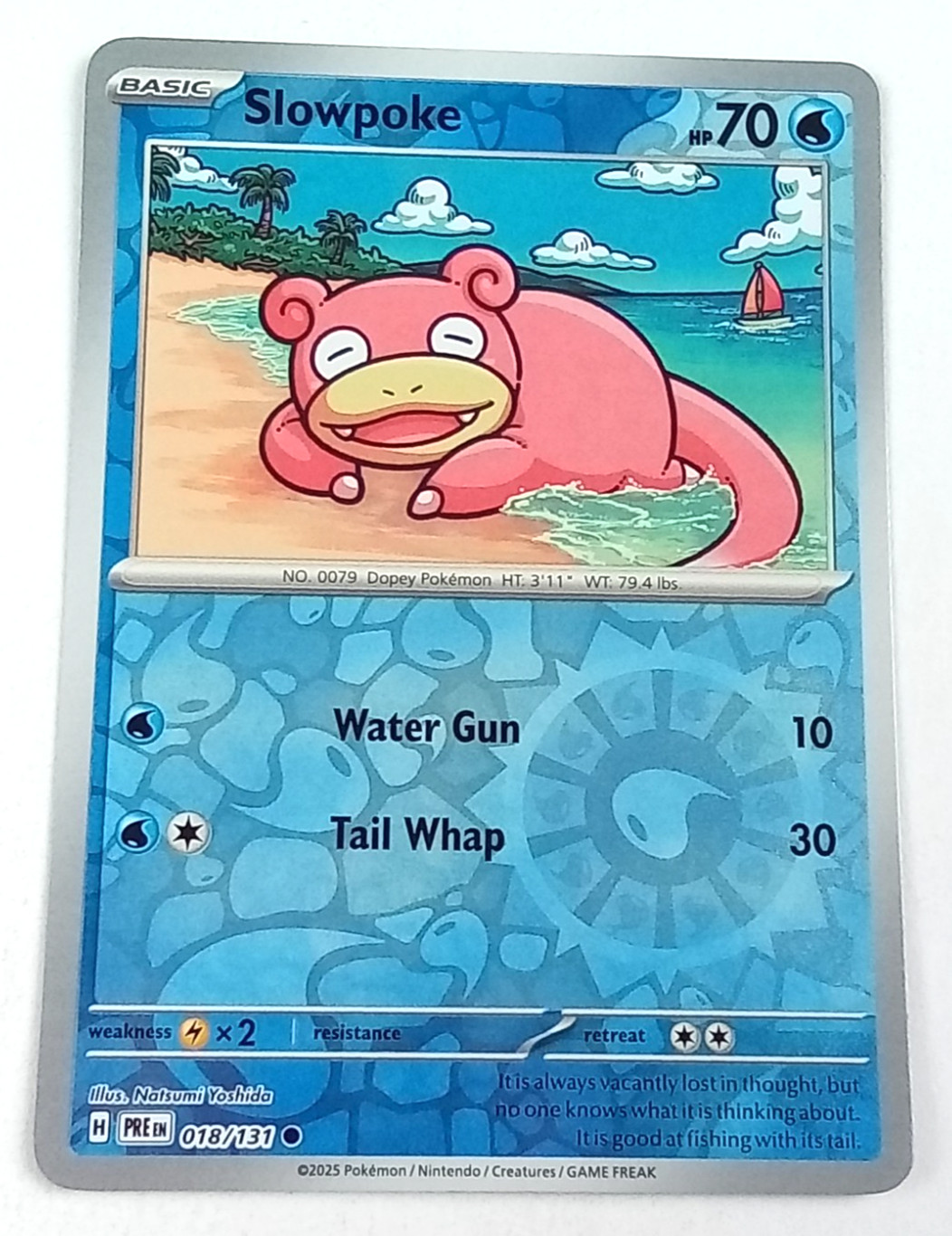 Slowpoke 18/131 Prismatic Evolutions Reverse Holo Pokémon Card 2025