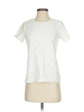 Market and Spruce Women Ivory Short Sleeve Top XS Petites