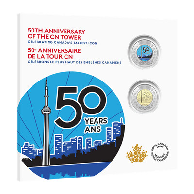 CN TOWER Toronto 50th Anniversary Keepsake Card 2026 CANADA 2 x