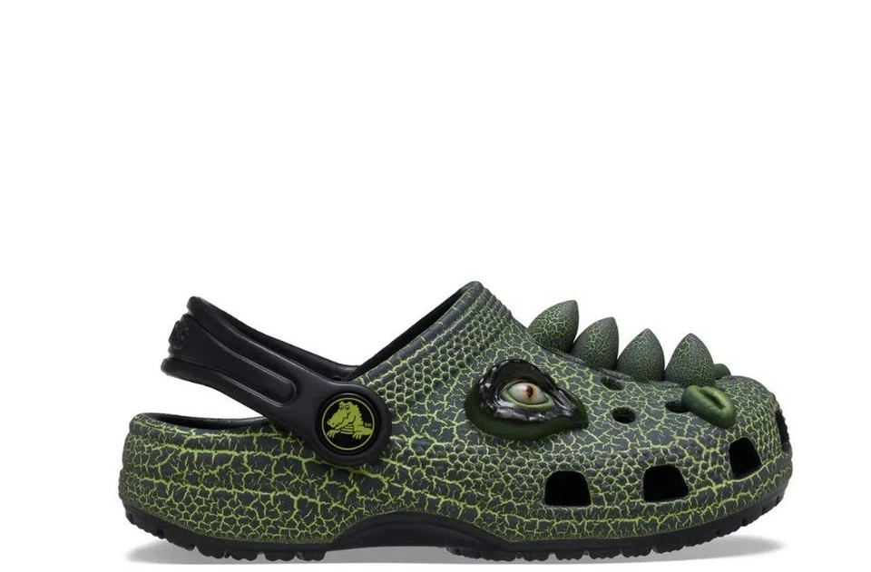 Sandálias masculinas Crocs Classic I AM Scary Dino tamanco NOVO tamanho C6 - Imagem 4 de 4