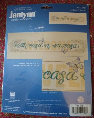 Janlynn Counted Cross Stitch Kit -Mi Casa Es Su Casa- #023-0457