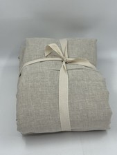 New West Elm European Flax Linen Duvet Cover KING Natural Flax