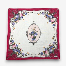 NWT Vintage Christian Dior Handkerchief Scarf Floral Neckerchief Square 18x19