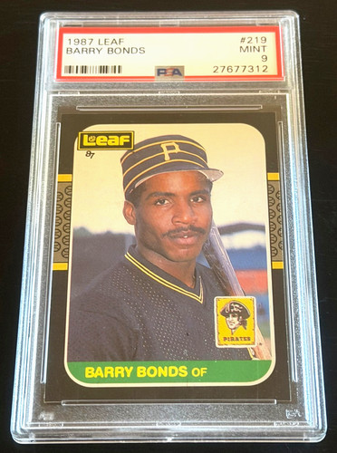 1987 LEAF #219 BARRY BONDS PSA 9 ROOKIE CENTERED RC VERY LOW POP HOME RUN KING