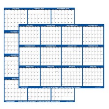 24x36 SwiftGlimpse 2025-2026 Academic Wall Calendar Dry Erase Erasable, Large...