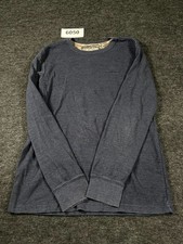Realtree Thermal Shirt Mens Large Blue Cotton Waffle Knit Crew Neck Casual