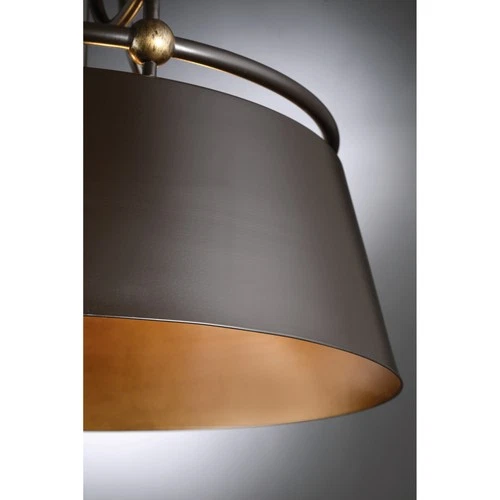 Quoizel FV2818 Bronze Fairview 3-Light 18"W Pendant With A Metal Shade - Picture 4 of 7