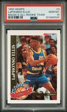 1992 HOOPS MAGIC'S ALL-ROOKIES #4 LAPHONSO ELLIS PSA 10
