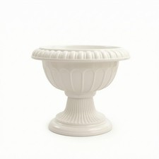 Planter with Pedestal Base Decorative Flower Pot Smooth for Desk