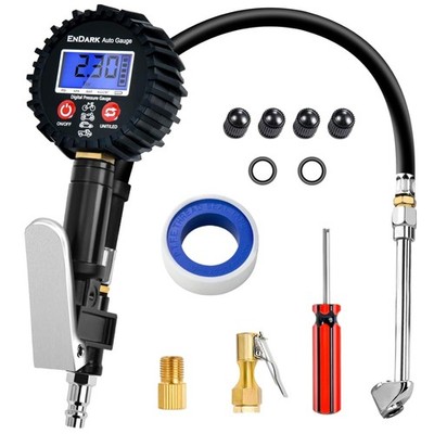 Multifunktionales Reifendruckprüfgerät für Auto, Fahrrad & Motorrad - 200 PSI