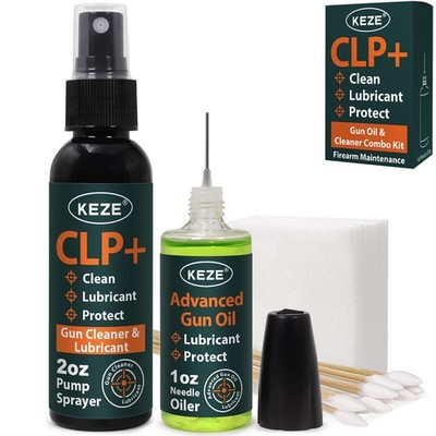Keze Gun Oil CLP Gun Cleaner Lubricant Kit 2 oz Fine Mist Pump Sprayer & 1 oz