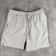 Bad Birdie Active Athletic Golf Shorts Mens Large 7" in Gray Drawstring Unlined