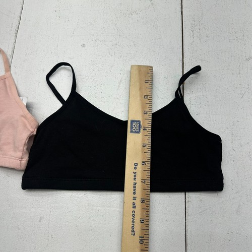 Old Navy Pink Black 2 Pack Unpadded Training Cami Bras Girl's Size L (10-12) NEW - Picture 5 of 7