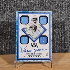 Warren Moon 2017 Panini Vertex Legendary Capstones Jersey Autographs Quartz /49
