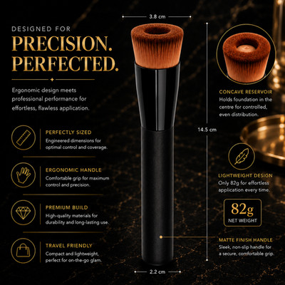 Flat Top Kabuki Foundation Brush Liquid Powder Rouge Polieren Make Up Pinsel