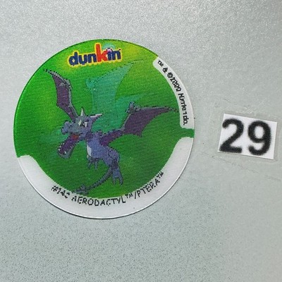 Aerodactyl Dunkin 2000 Pog Taz Chip 3D Pokemon Wackelbild Lenticular