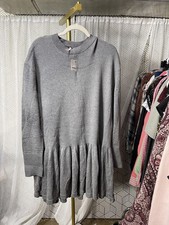 NWT Free People Mini sweater dress grey size L MSRP $148