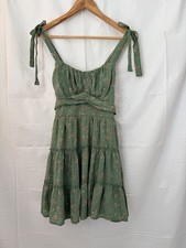 Trixxi Green Floral Mini Dress M Sleeveless Spring Festival Casual