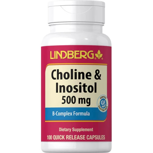 Lindberg Suplemento de colina e inositol 500mg vitamina B,SALUD CEREBRAL. HIGADO