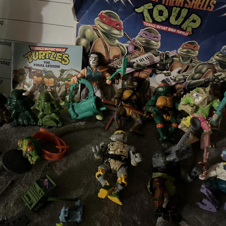 TMNT Lot Vintage Action Figures 1988 Teenage Mutant Ninja Turtles Mikey Rare - Image 4 of 4
