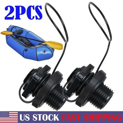 2Pcs Set Air Valve Cap Inflatable Boat Inflation Kayak Replacement Screw Spiral