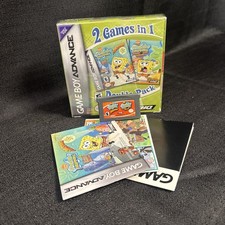 CIB 2 Games in 1 Double Pack: SpongeBob SquarePants Complete Nintendo GBA