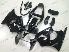 For ZX-6R 00-02/ZZR600 05-08 Gloss Black ABS Injection Mold Bodywork Fairing Kit