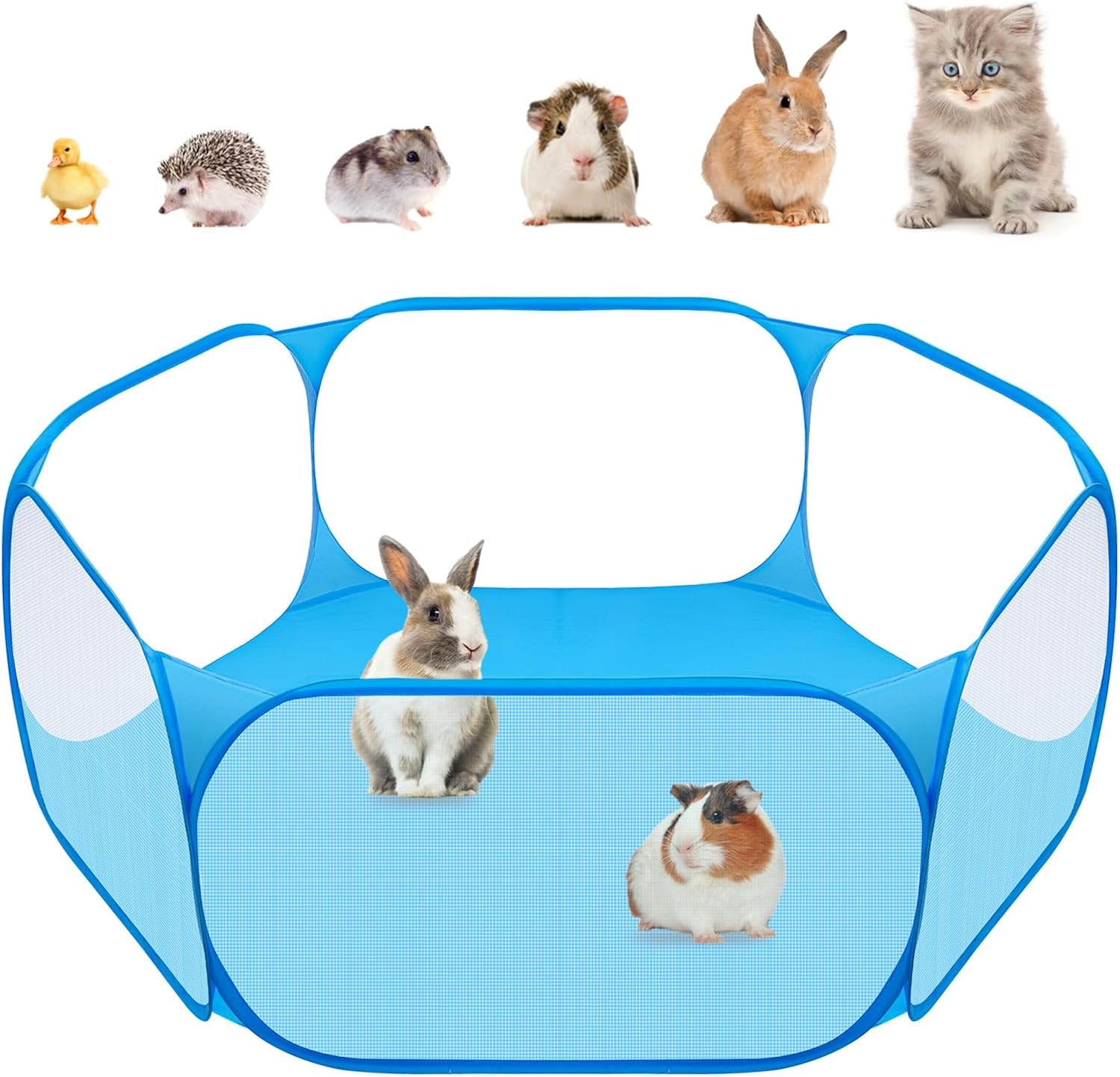 Small Animal C&C Cage Tent Playpen - Breathable Pop Open Exercise Fence