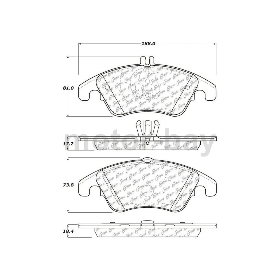 梅赛德斯-奔驰 e300 2010 Centric 前后刹车片 — 第 2/4 张图片