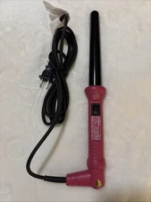 HerStyler Grande Professional Pink Beach Waves Stick Wrap 1” Curling Iron